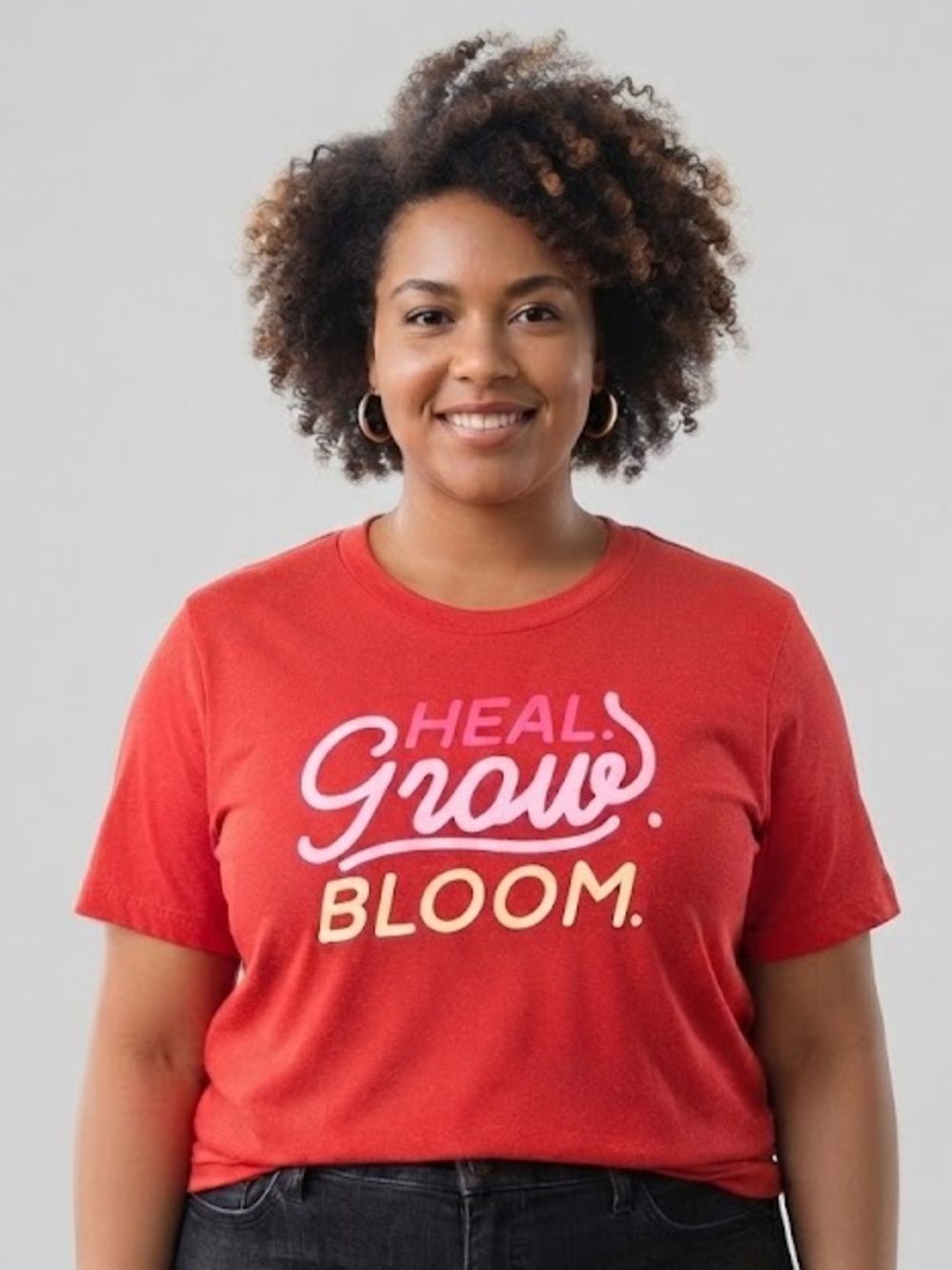 Legendary Rootz Heal Grow Bloom Graphic Tee Self Love Shirt Women's Size XL NWT